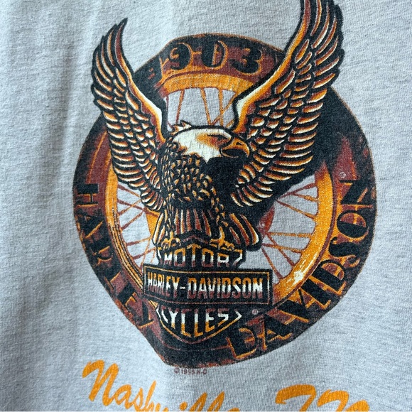 Vintage 1995 Harley Davidson Long Sleeve Shirt, Size Medium - Picture 7 of 10